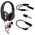 5 IN 1 Ultimate Audio Bundle W/ 5 In 1 Bundle DJ Headphones w/ In-line Volu
